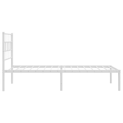 vidaXL Estrutura de cama com cabeceira 80x200 cm metal branco