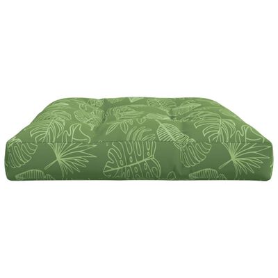 vidaXL Almofadão para sofá de paletes 120x80x12cm tecido padrão folhas