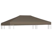 vidaXL Cobertura de gazebo 310 g/m² 3x3 m cinzento-acastanhado