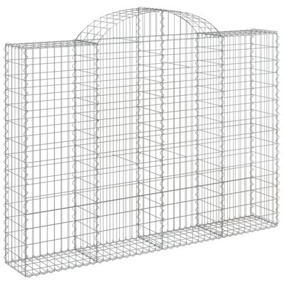 vidaXL Cestos gabião arqueados 11 pcs 200x30x140/160 ferro galvanizado