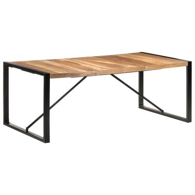 vidaXL Mesa de jantar 200x100x75 cm madeira maciça