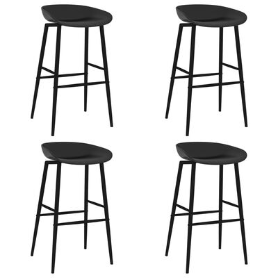 vidaXL 5 pcs conjunto de bar branco e preto