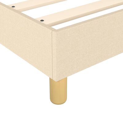 vidaXL Cama com molas/colchão 90x190 cm tecido cor creme