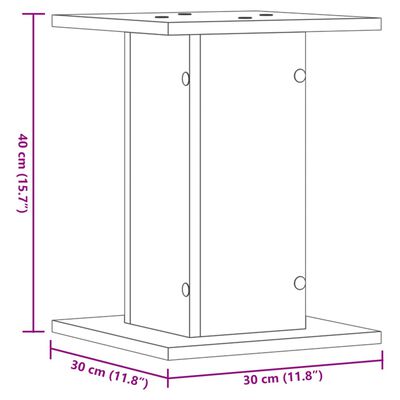 vidaXL Suportes p/ plantas 2 pcs 30x30x40 cm derivados de madeira