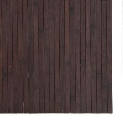 vidaXL Tapete retangular 80x500 cm bambu castanho-escuro