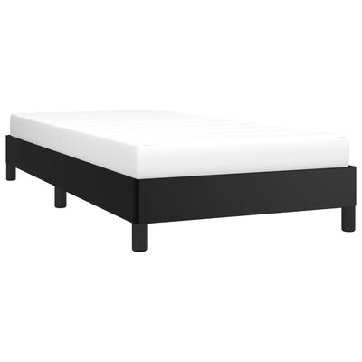 vidaXL Estrutura de cama 90x200 cm couro artificial preto