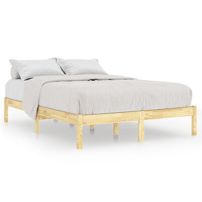 vidaXL Estrutura de cama king 150x200 cm madeira maciça