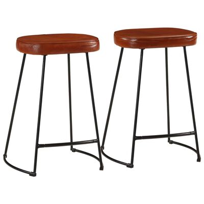 vidaXL Bancos de bar 2 pcs 41x29x62 cm castanho-escuro