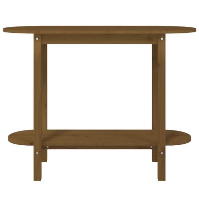 vidaXL Mesa consola 110x40x80 cm madeira de pinho maciça castanho mel