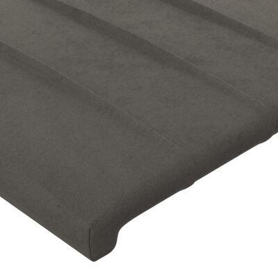 vidaXL Cabeceira de cama veludo 80x5x78/88 cm cinzento-escuro