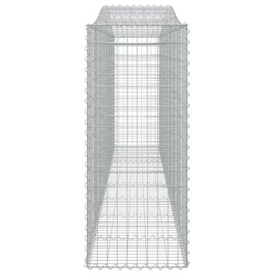 vidaXL Cestos gabião arqueados 2pcs 400x50x120/140cm ferro galvanizado