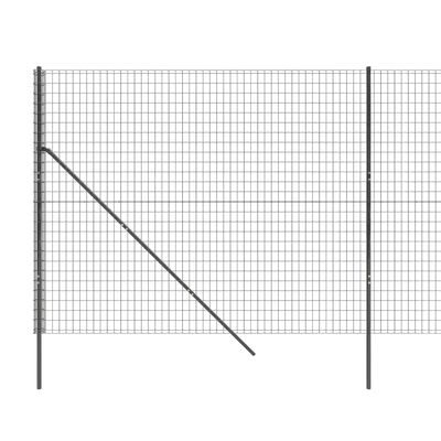 vidaXL Cerca de malha de arame 1,4x25 m aço galvanizado antracite