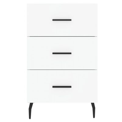 vidaXL Mesa de cabeceira 40x40x66 cm derivados de madeira branco