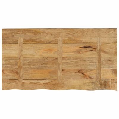 vidaXL Tampo de mesa borda viva 120x60x2,5 cm mangueira áspera maciça