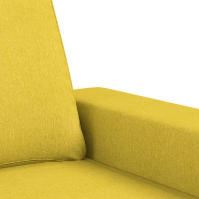 vidaXL Sofá de 3 lugares 180 cm tecido amarelo-claro