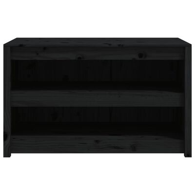 vidaXL Armário de cozinha p/ exterior 106x55x64 cm pinho maciço preto