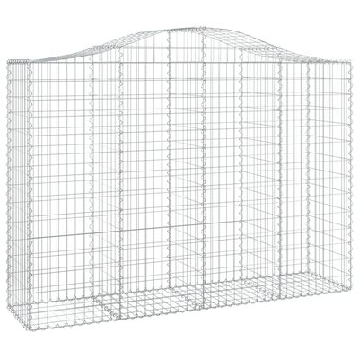 vidaXL Cestos gabião arqueados 11 pcs 200x50x140/160 ferro galvanizado