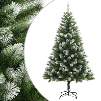 vidaXL Árvore de Natal artificial articulada c/ flocos de neve 240 cm