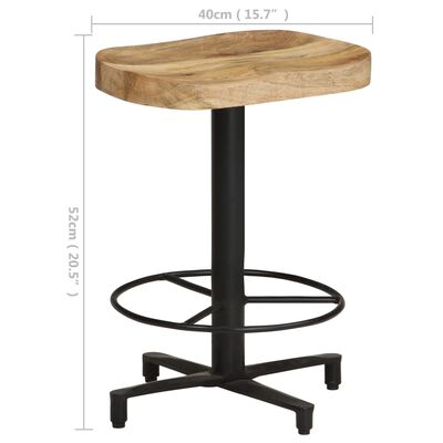 vidaXL Bancos de bar 2 pcs 52 cm madeira de mangueira maciça