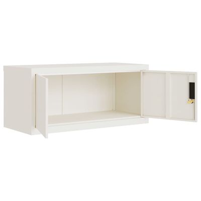 vidaXL Arquivador 90x40x145 cm aço branco