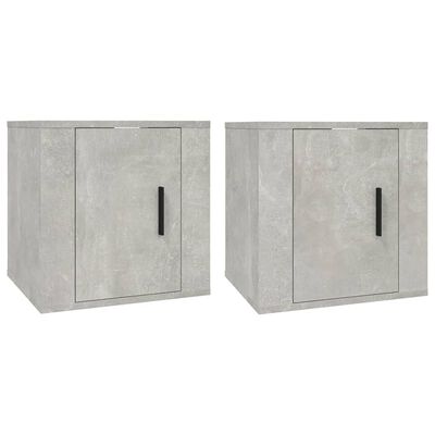 vidaXL Móveis de TV de parede 2 pcs 40x34,5x40 cm cinzento cimento