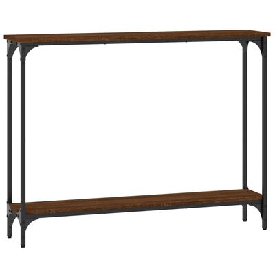 vidaXL Mesa consola 100x22,5x75 cm derivados madeira carvalho castanho