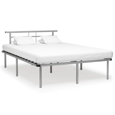 vidaXL Estrutura de cama metal 140x200 cm cinzento