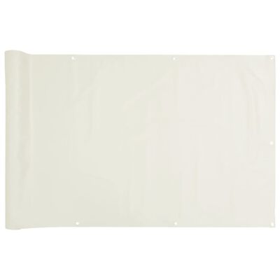 vidaXL Tela de privacidade para varanda 400x120 cm PVC branco