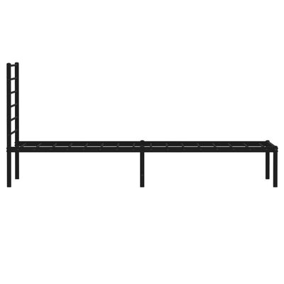 vidaXL Estrutura de cama com cabeceira 100x200 cm metal preto