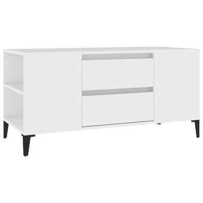 vidaXL Móvel para TV 102x44,5x50 cm derivados de madeira branco