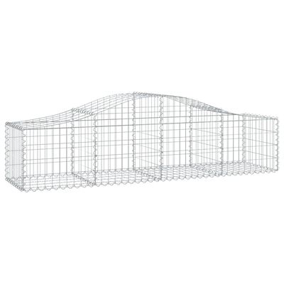 vidaXL Cestos gabião arqueados 30pcs 200x50x40/60 cm ferro galvanizado