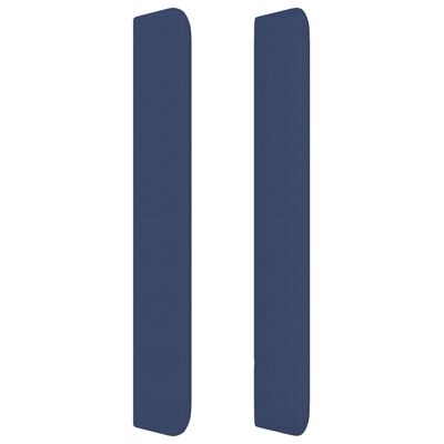 vidaXL Cama com molas/colchão 160x200 cm tecido azul