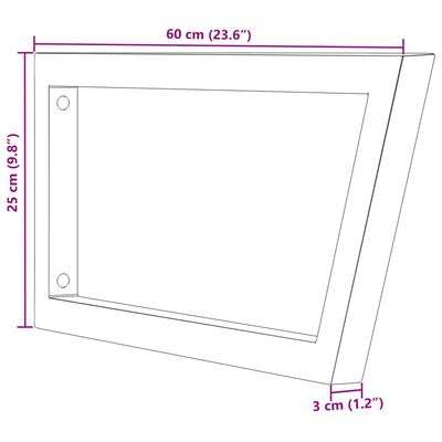 vidaXL Suportes de prateleira p/lavatório 2pcs aço trapezoidais branco