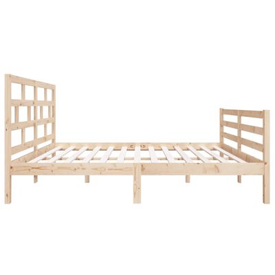 vidaXL Estrutura de cama casal 135x190 cm madeira maciça