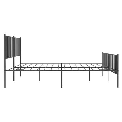 vidaXL Estrutura de cama sem colchão com pés 180x200 cm preto