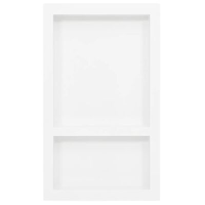 vidaXL Habitáculo chuveiro c/ 2 compartim. 41x69x9 cm branco brilhante