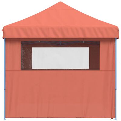 vidaXL Tenda p/ festas pop-up dobrável 4 paredes laterais terracotta