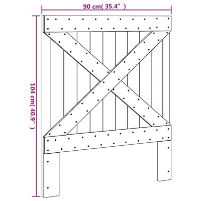 vidaXL Cabeceira 90x104 cm madeira de pinho maciça