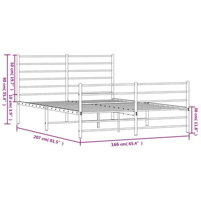 vidaXL Estrutura de cama sem colchão com pés 160x200 cm preto