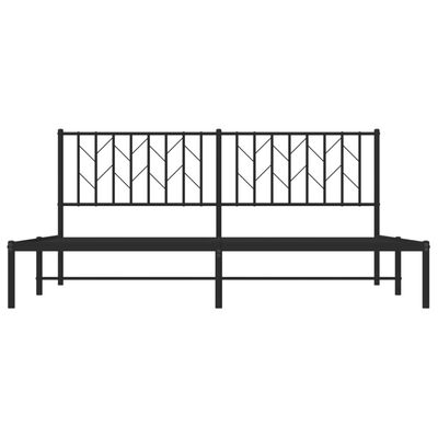 vidaXL Estrutura de cama com cabeceira 183x213 cm metal preto