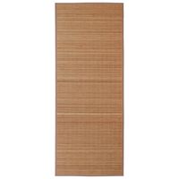 Tapete retangular bambu 80 x 300 cm castanho