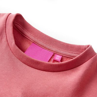 Sweatshirt para criança blocos de cores rosa e henna 140