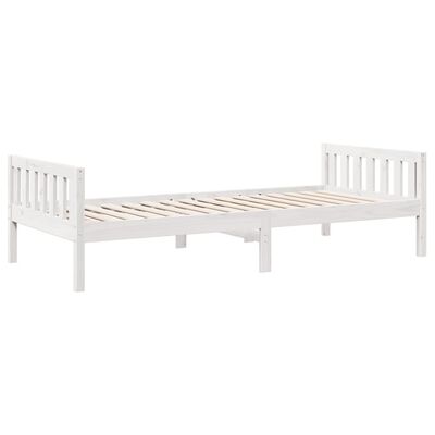 vidaXL Cama de criança sem colchão 75x190 cm pinho maciço branco