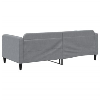 vidaXL Sofá-cama 90x190 cm tecido cinzento-claro