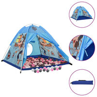 vidaXL Tenda de brincar infantil com 250 bolas 120x120x90 cm azul