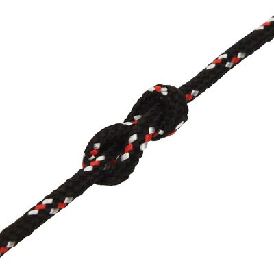 vidaXL Corda de barco 5 mm 50 m polipropileno preto