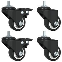 vidaXL Rodas 4 pcs 35 mm ferro preto