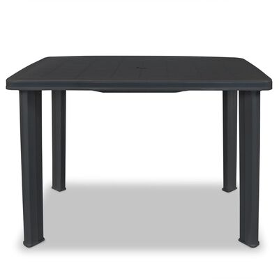 vidaXL Mesa de jardim 101x68x72 cm plástico antracite