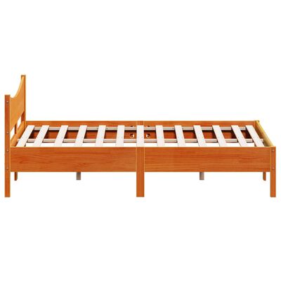 vidaXL Cama sem colchão 150x200 cm madeira pinho maciça castanho-mel