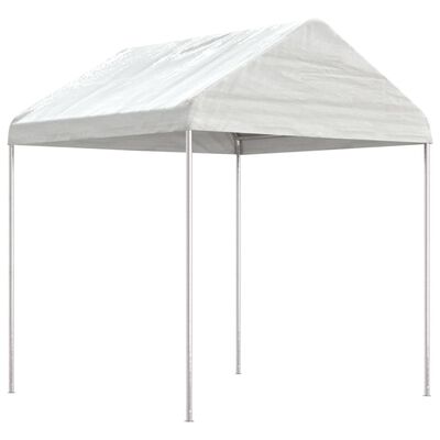 vidaXL Gazebo com telhado 17,84x2,28x2,69 m polietileno branco